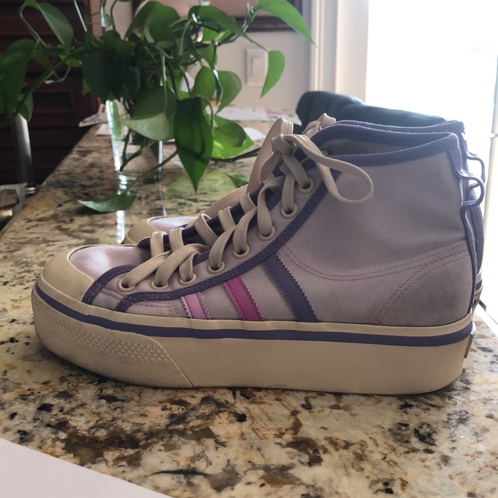 Adidas x Parley Nizza Platform Hi-Top Sneakers 7.5 - Picture 11 of 14